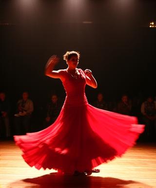 Ballerina di flamenco in un tablao andaluso